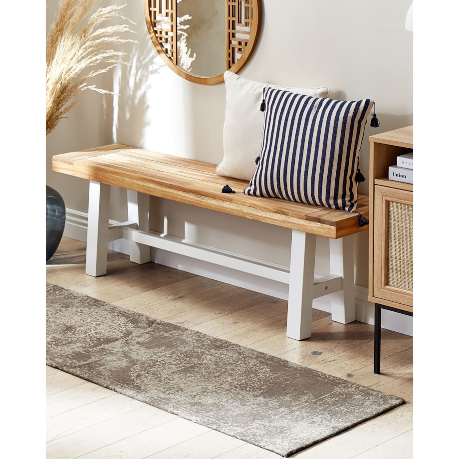 Dywan bawełniany 60 x 180 cm brązowoszary BEYKOZ