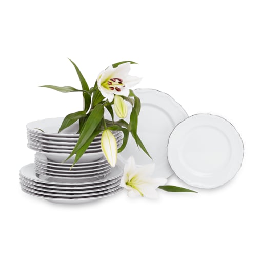 Zestaw obiadowy 18szt. (6os.) MARIA TERESA PLATYNA
