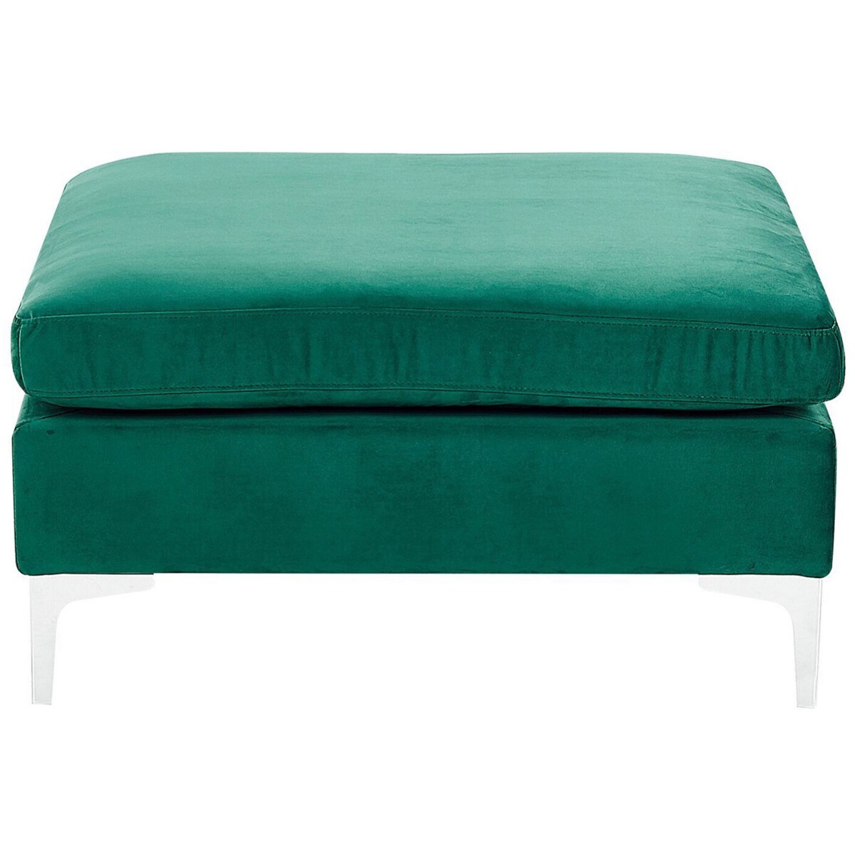 Otomana welurowa zielona EVJA