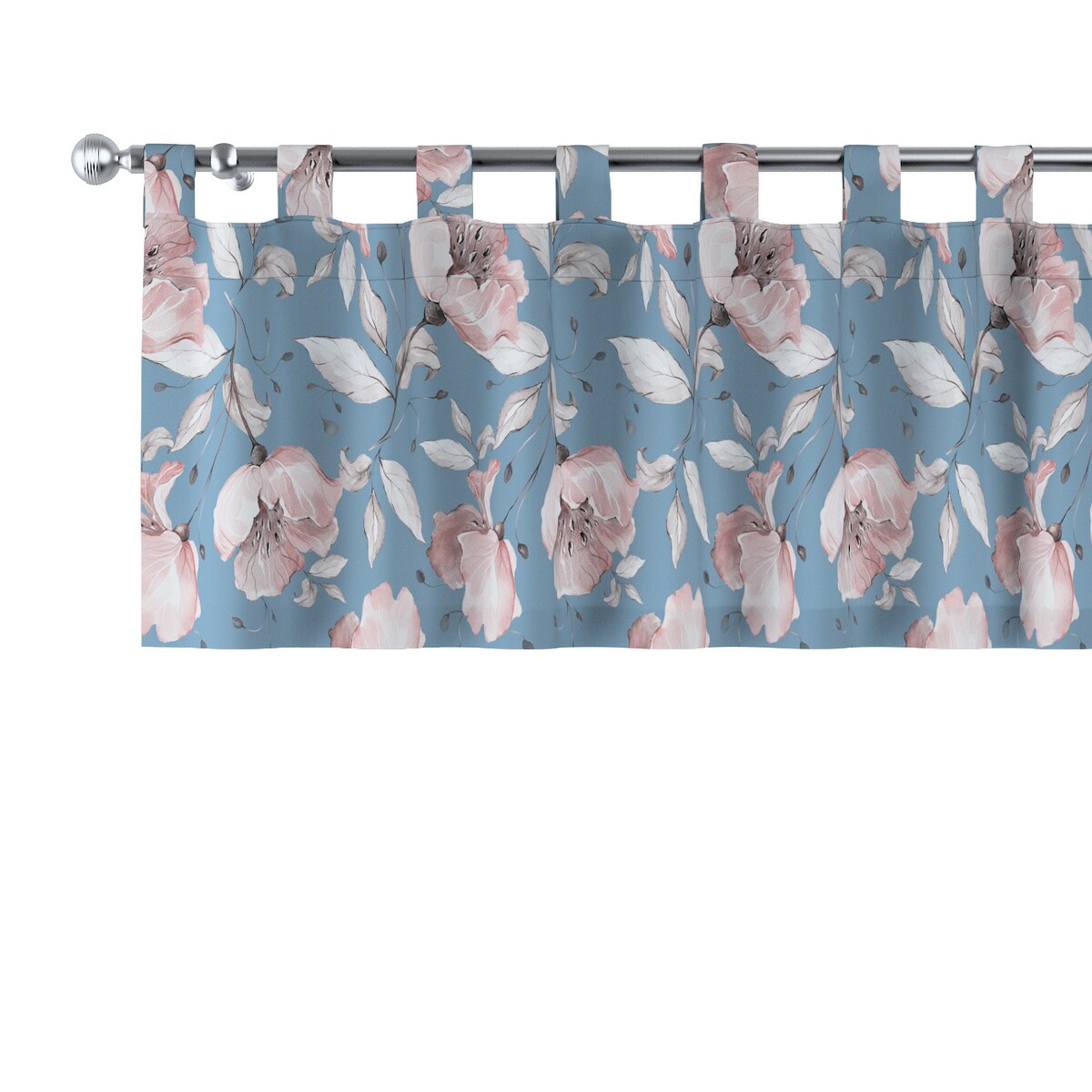 Lambrekin na szelkach 390x40 niebiesko-różowy