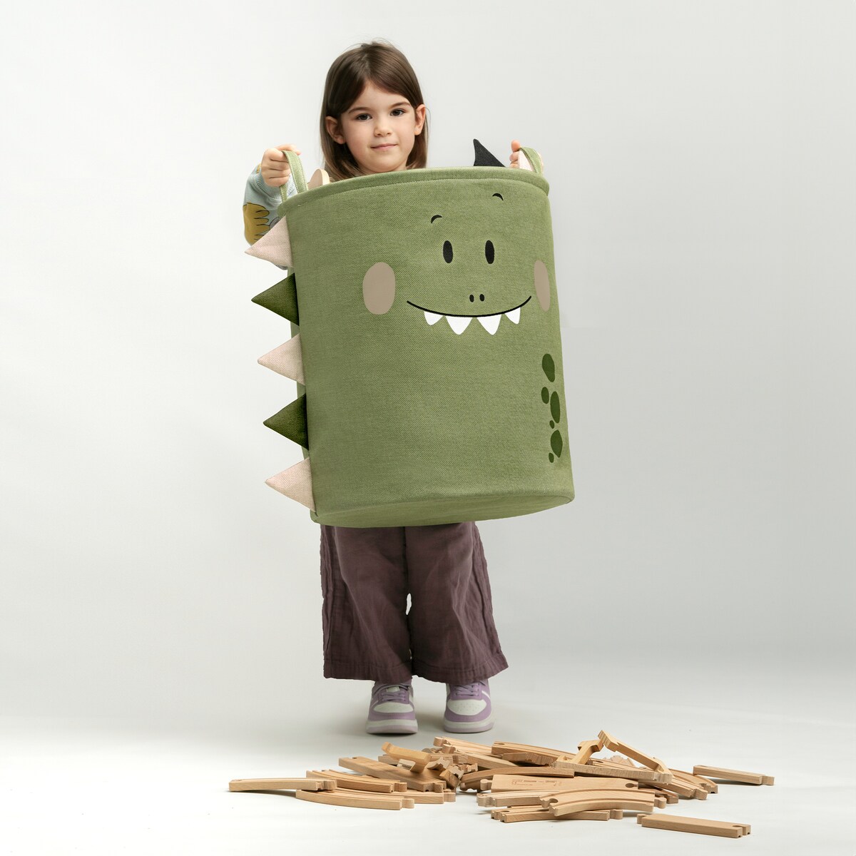 kosz na zabawki sipo, wersja premium, zamykany na ściągacz, dino, xxl