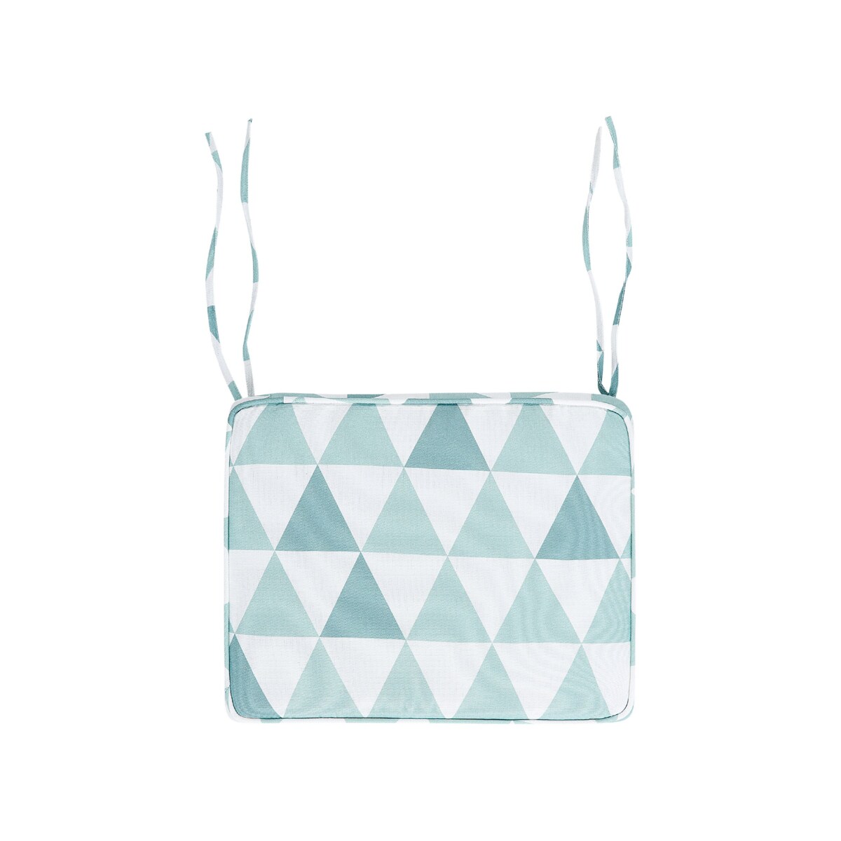 Zestaw 6 poduszek na krzesła ogrodowe w trójkąty niebiesko-biały TOLVE