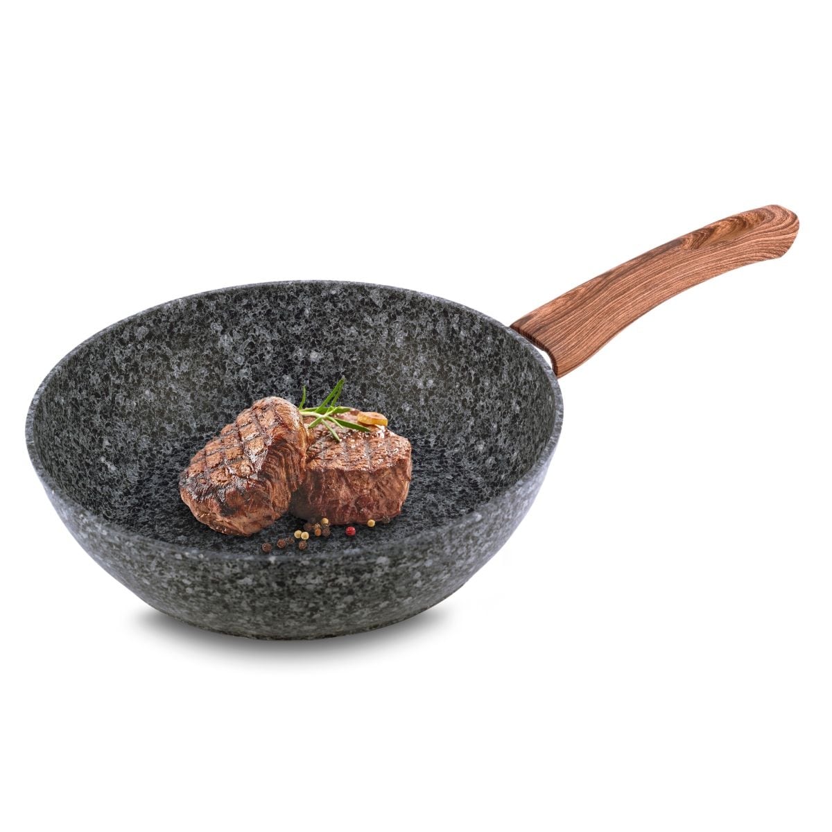 Patelnia granitowa głęboka wok 26cm indukcja KAMILLE