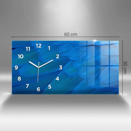 Zegar ścienny Czarny Marmur, 60x30 cm