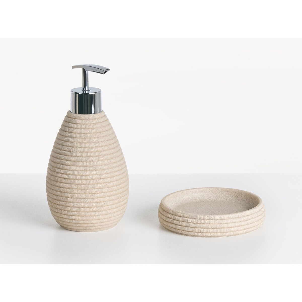 Zestaw akcesoriów łazienkowych 5 elementów QUILA Jasnobeżowy