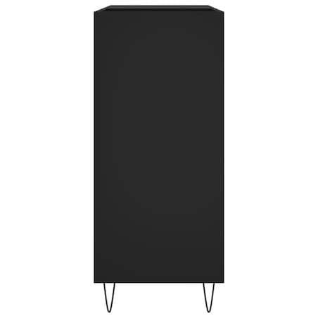 vidaXL Szafka na płyty, czarna, 84,5x38x89 cm, materiał drewnopochodny