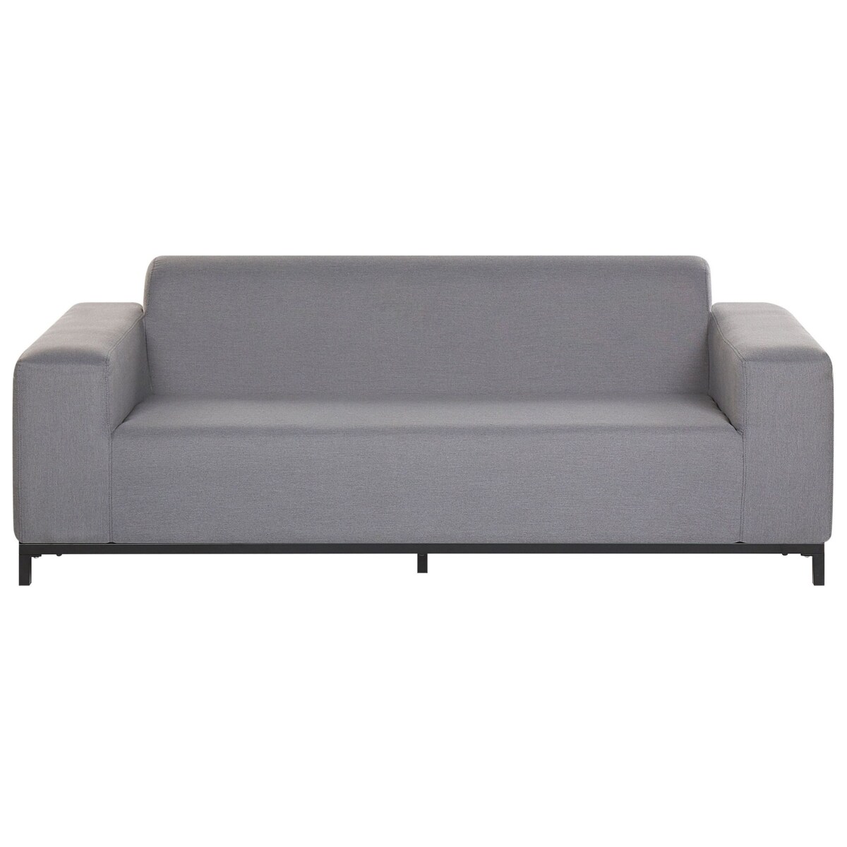 Sofa ogrodowa szara z czarnym ROVIGO