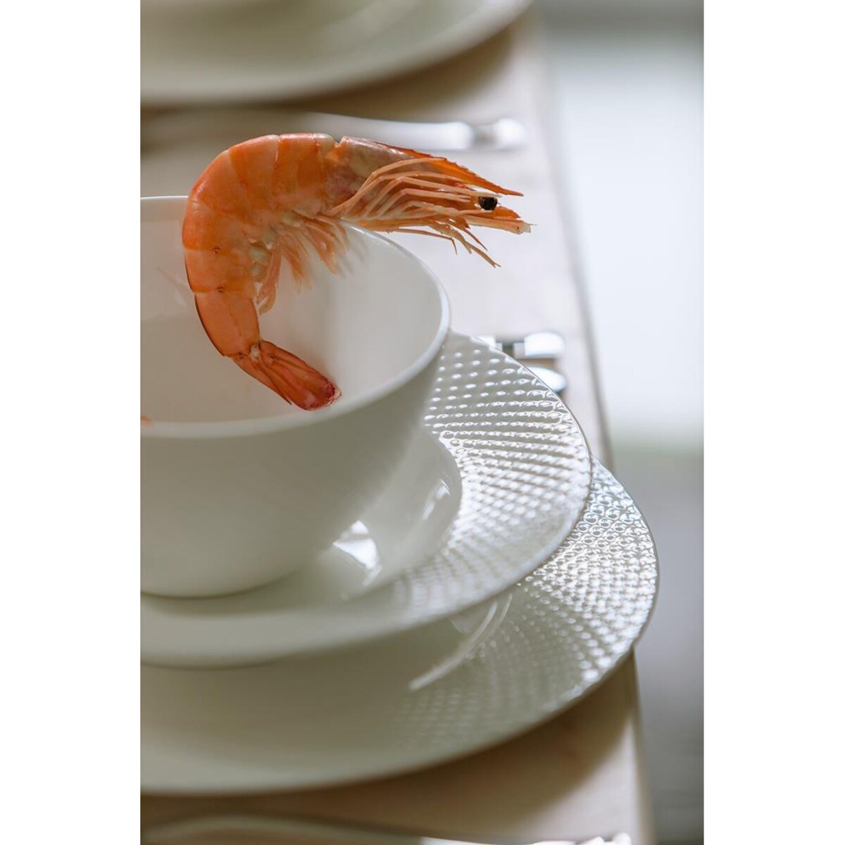 VILLA ITALIA Salaterka porcelanowa miseczka śniadaniowa 15 cm BARI WHITE