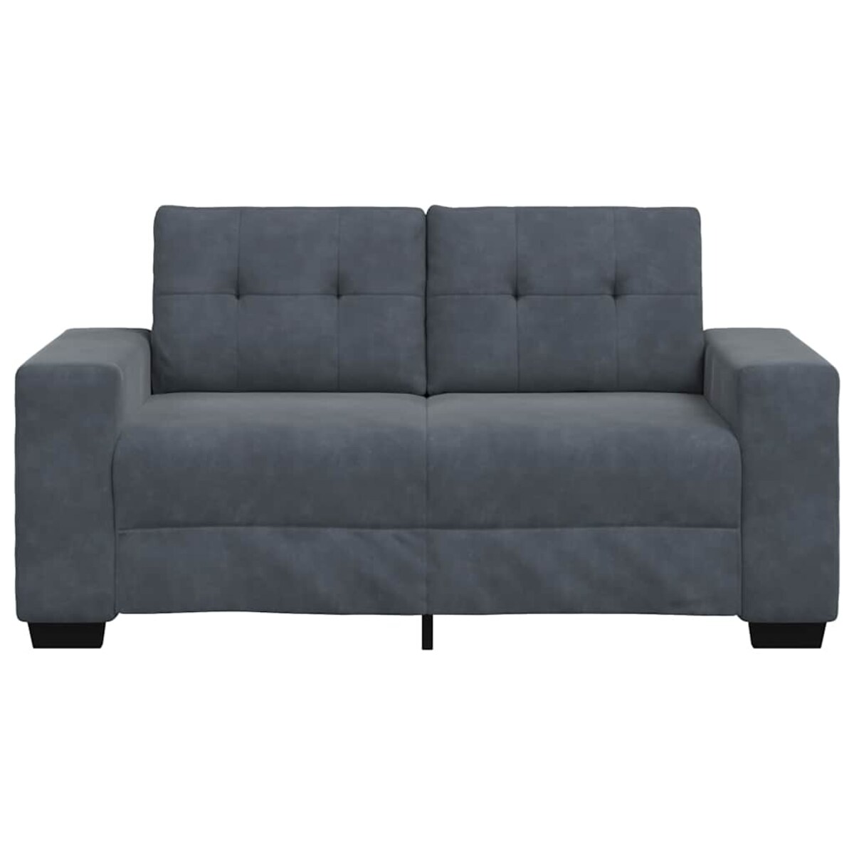 vidaXL Sofa dwuosobowa Ciemnoszara 120 cm Aksamit