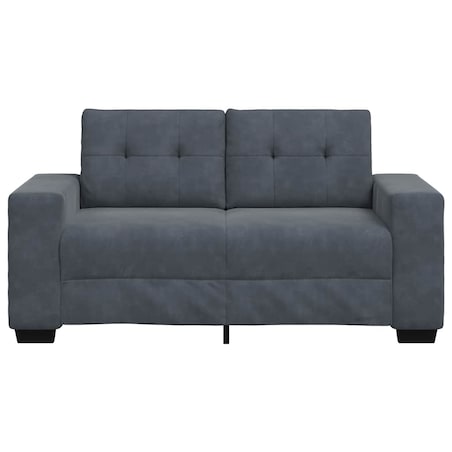 vidaXL Sofa dwuosobowa Ciemnoszara 120 cm Aksamit