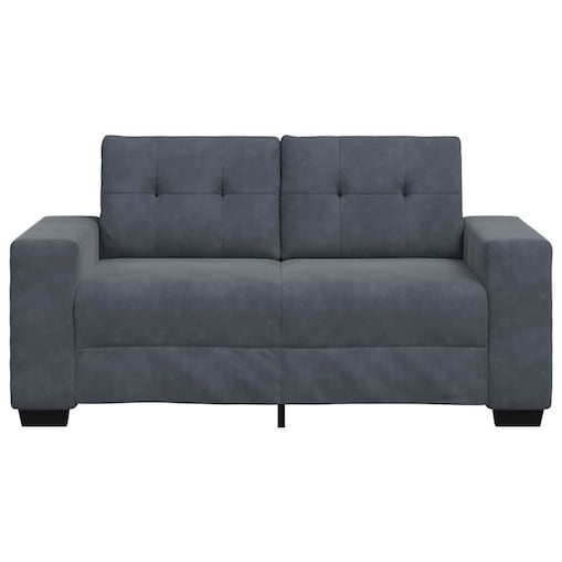 vidaXL Sofa dwuosobowa Ciemnoszara 120 cm Aksamit