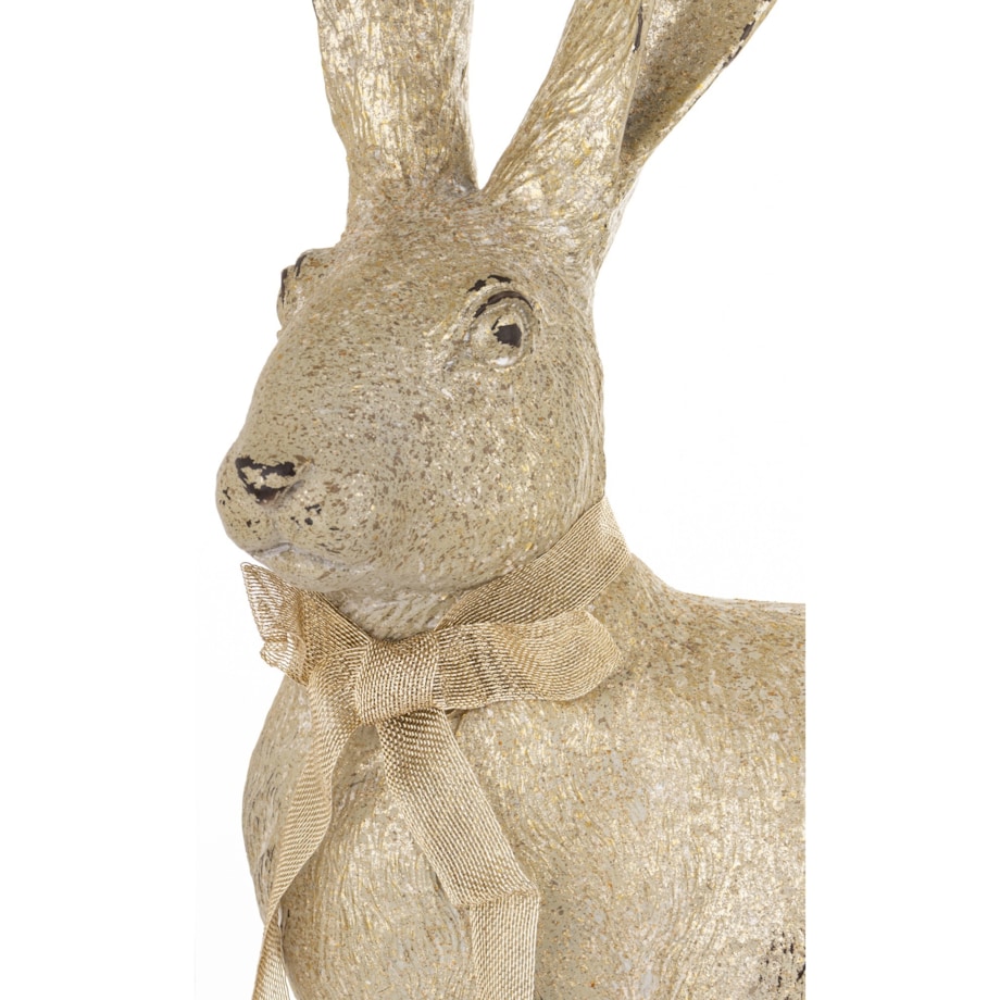 Dekoracja - siedzący zając 68,5x26x42 cm HARE ze wstążeczką, duży