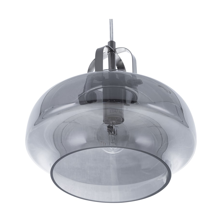 Lampa wisząca szklana szara WILTZ
