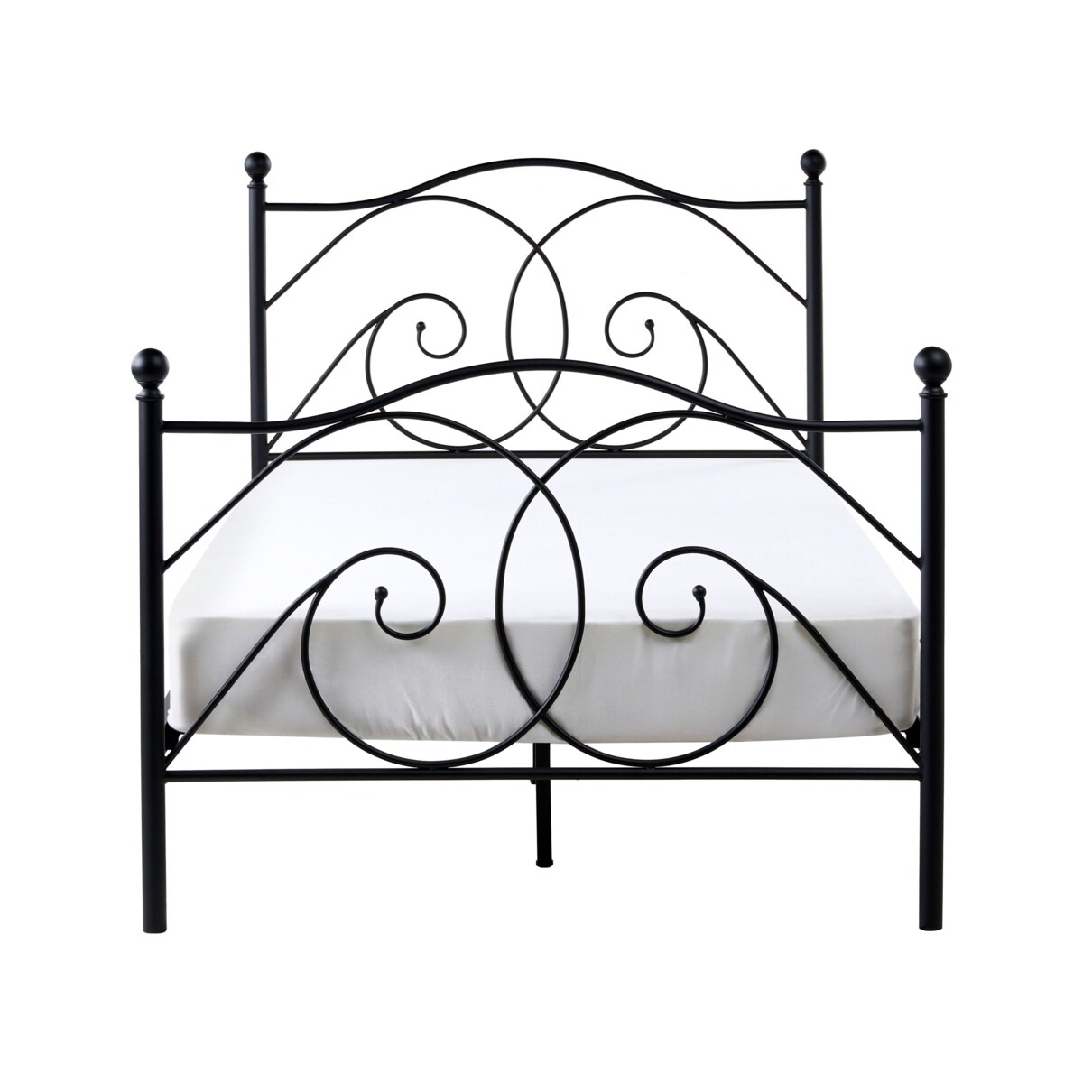 Łóżko Metal DINARD 120 x 200 cm Czarny