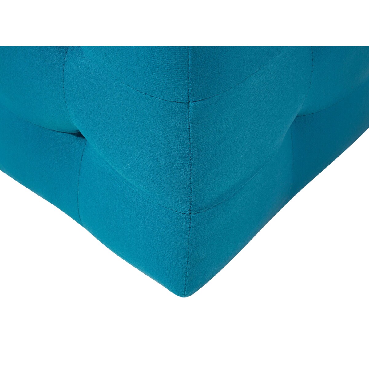 Puf ze schowkiem welurowy niebieski MICHIGAN