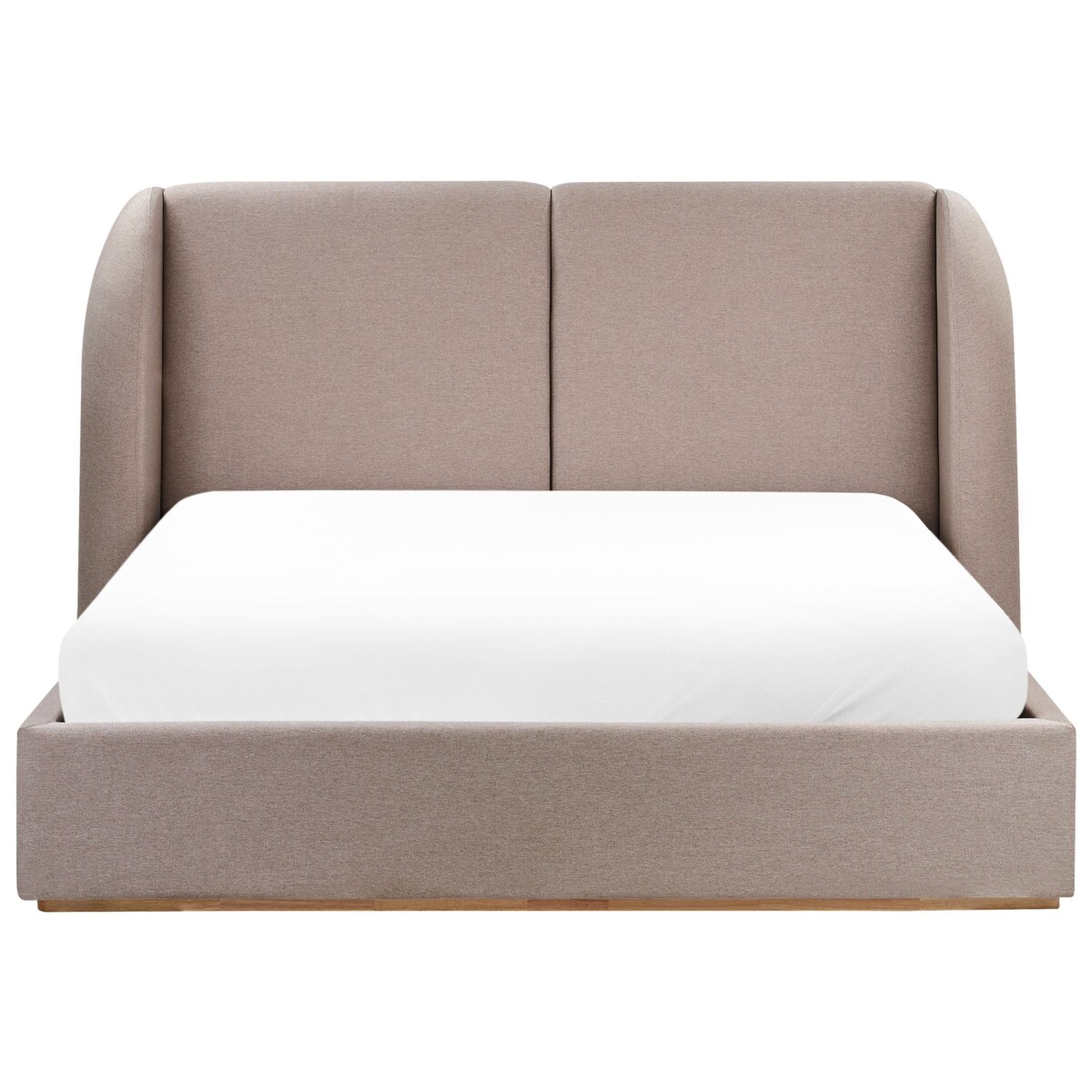 Łóżko z pojemnikiem MONESTIER 160 x 200 cm Beżowoszary