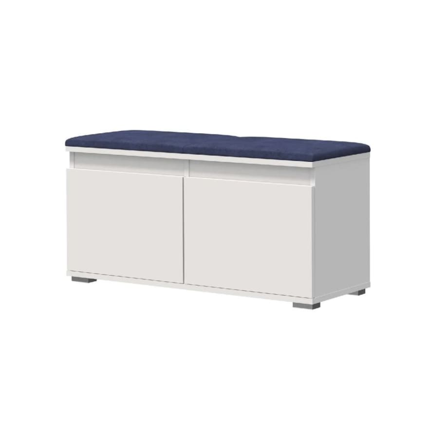 Garderoba z siedziskiem SINGAPUR 154 do przedpokoju biała/granatowa
