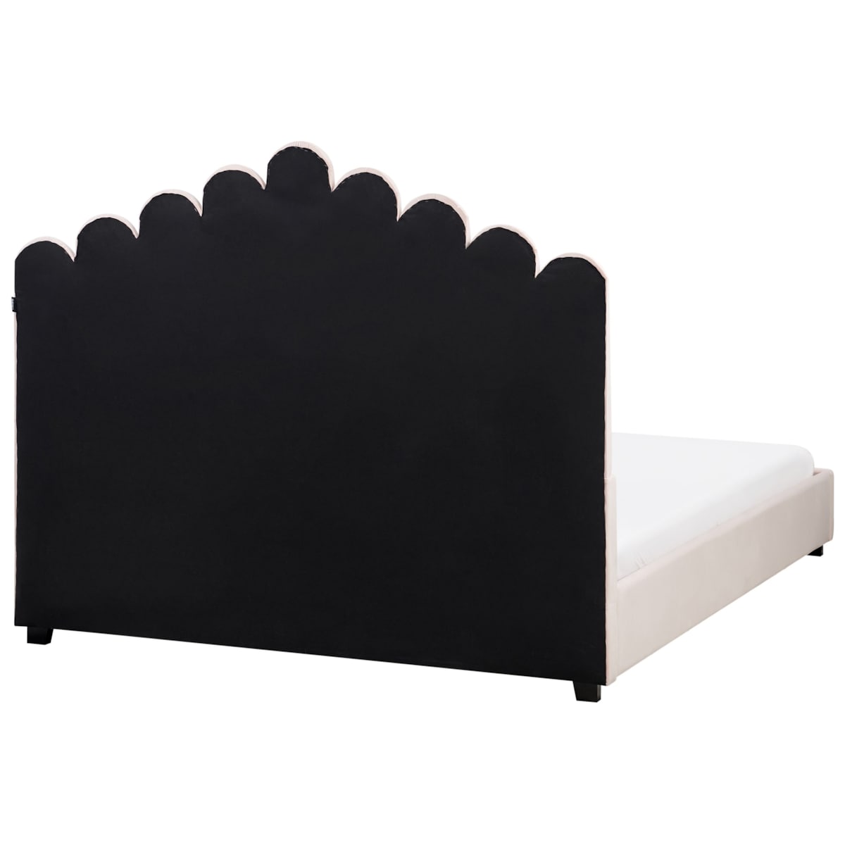 Łóżko Welur VINCENNES 140 x 200 cm Pastelowy róż