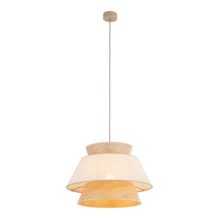 Lampa Wisząca Tk Lighting Kalum Len Fornir 1Xe27 Skandynawski, Boho, Japandi