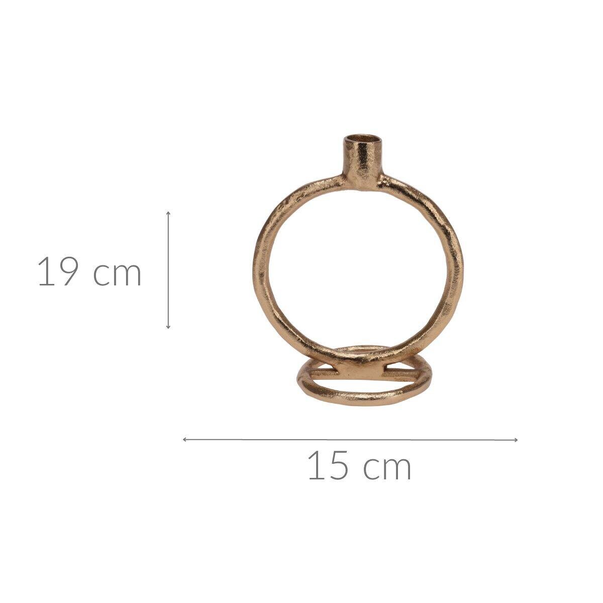 Świecznik dekoracyjny, złoty, aluminium