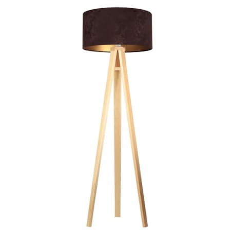 Lampa stojąca HOME 50 brązowa/złota/sosna
