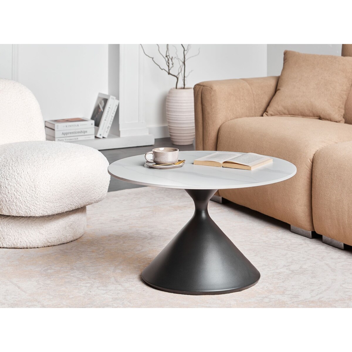 Stolik kawowy ceramiczny czarny HAIWEE