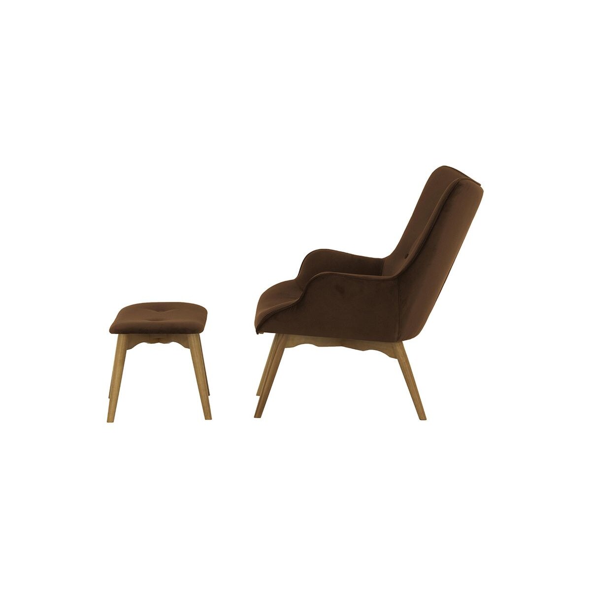 Fotel z podnóżkiem Ducon Velvet-Kronos 6