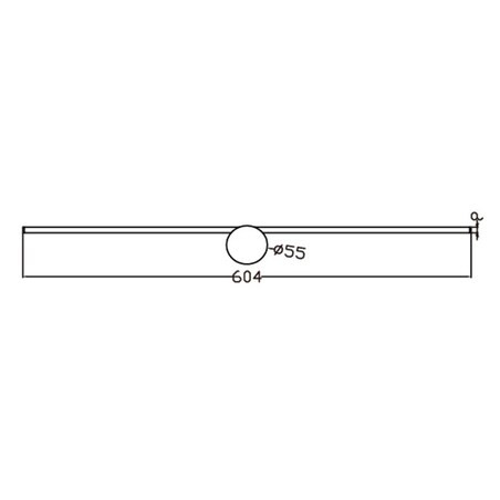 Złoty kinkiet Modern Slim L LP-777/1W L GD LED 8W podłużna łazienkowa lampa ścienna