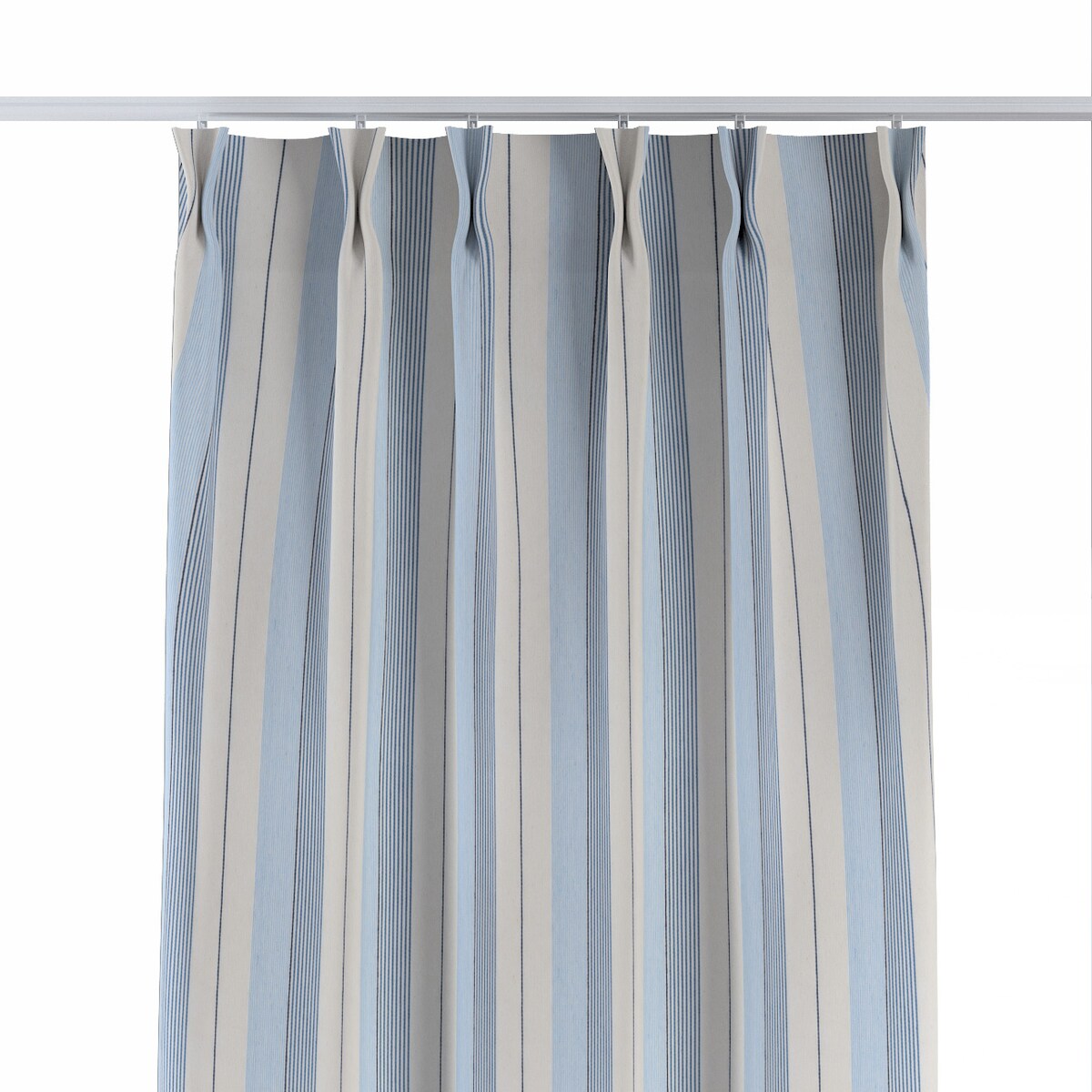 Zasłona na haczykach flex podwójnych 130x245 niebieskie pasy