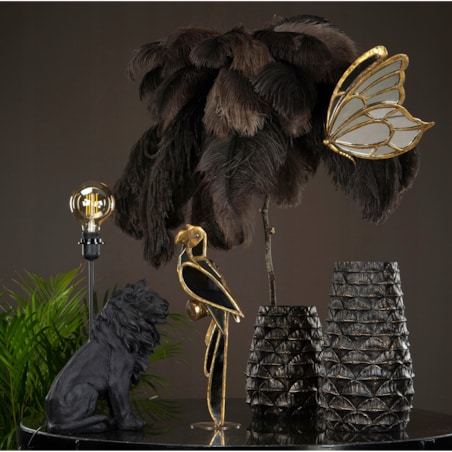 PIÓRO STRUSIE dekoracyjne FIOLETOWE 60cm