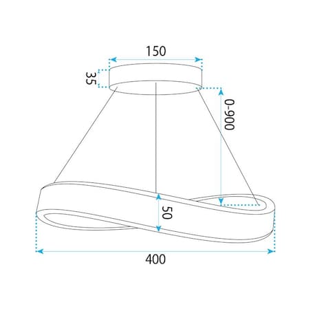 Lampa Sufitowa Wisząca Swe064-Cp 40Cm Złoty, Metal, Tworzywo Sztuczne