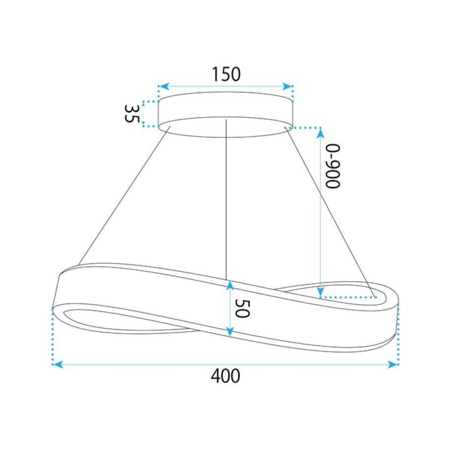 Lampa Sufitowa Wisząca Swe064-Cp 40Cm Złoty, Metal, Tworzywo Sztuczne