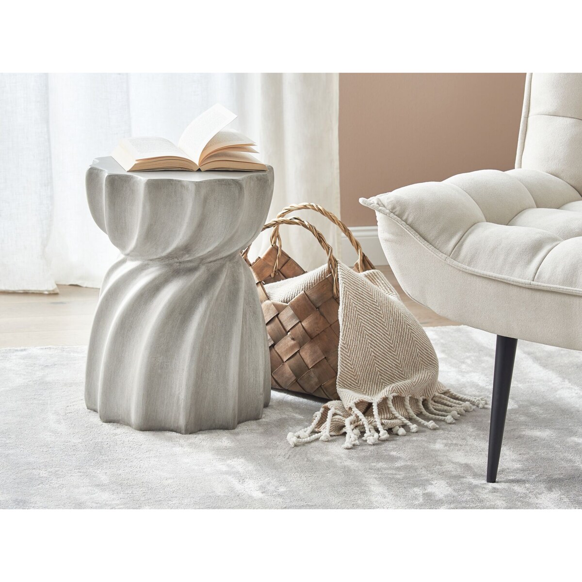 Stolik pomocniczy szary ALGUA