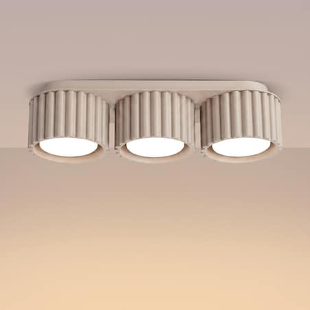 Plafon AURA 3 taupe Gx53