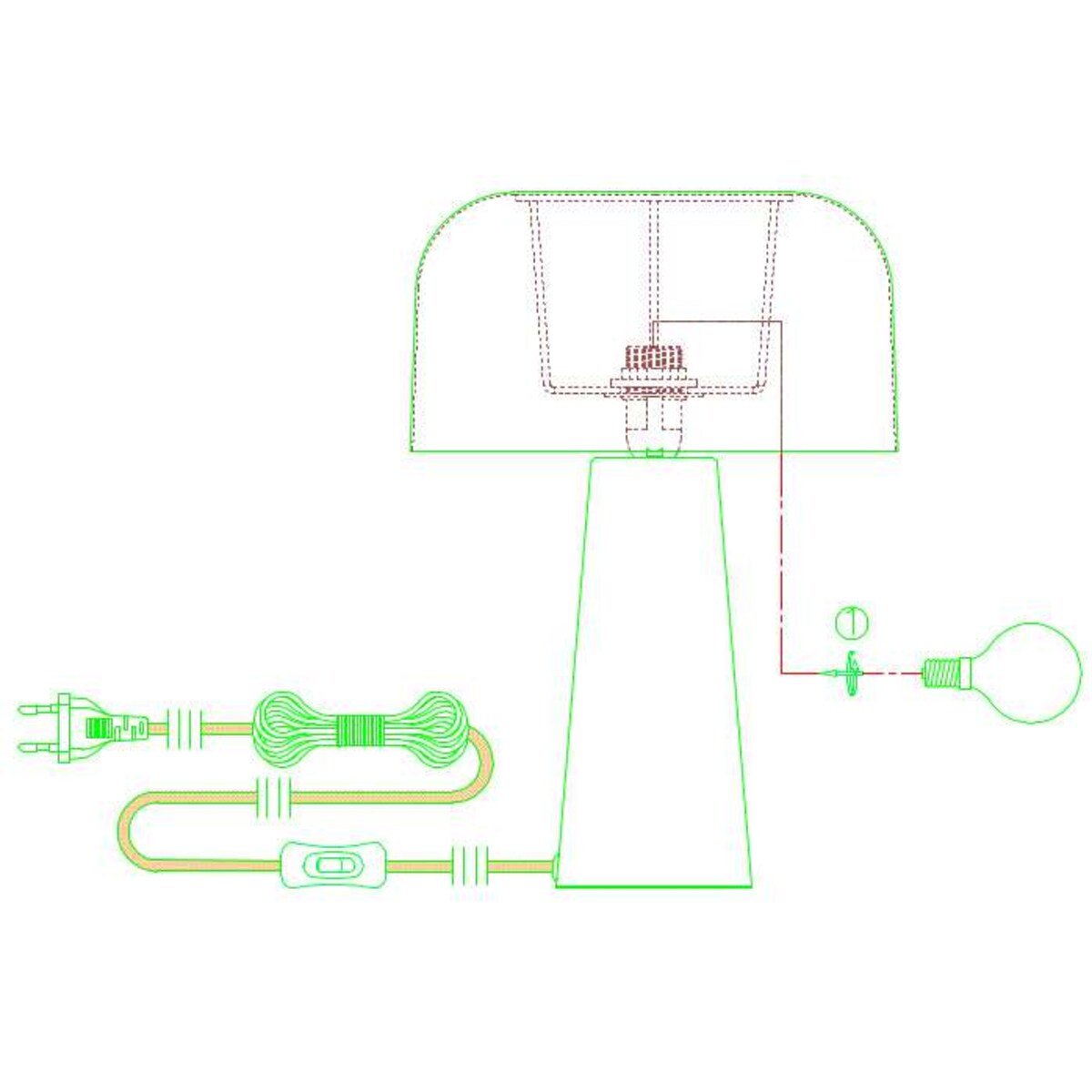 Stojąca LAMPA nocna BLANCA 107935 Markslojd metalowa LAMPKA stołowa grzybek brąz