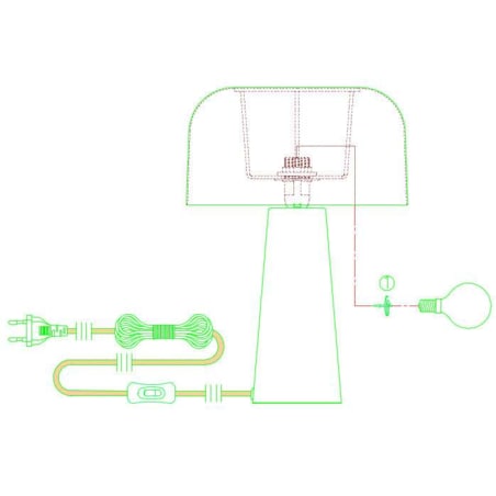 Stojąca LAMPA nocna BLANCA 107935 Markslojd metalowa LAMPKA stołowa grzybek brąz