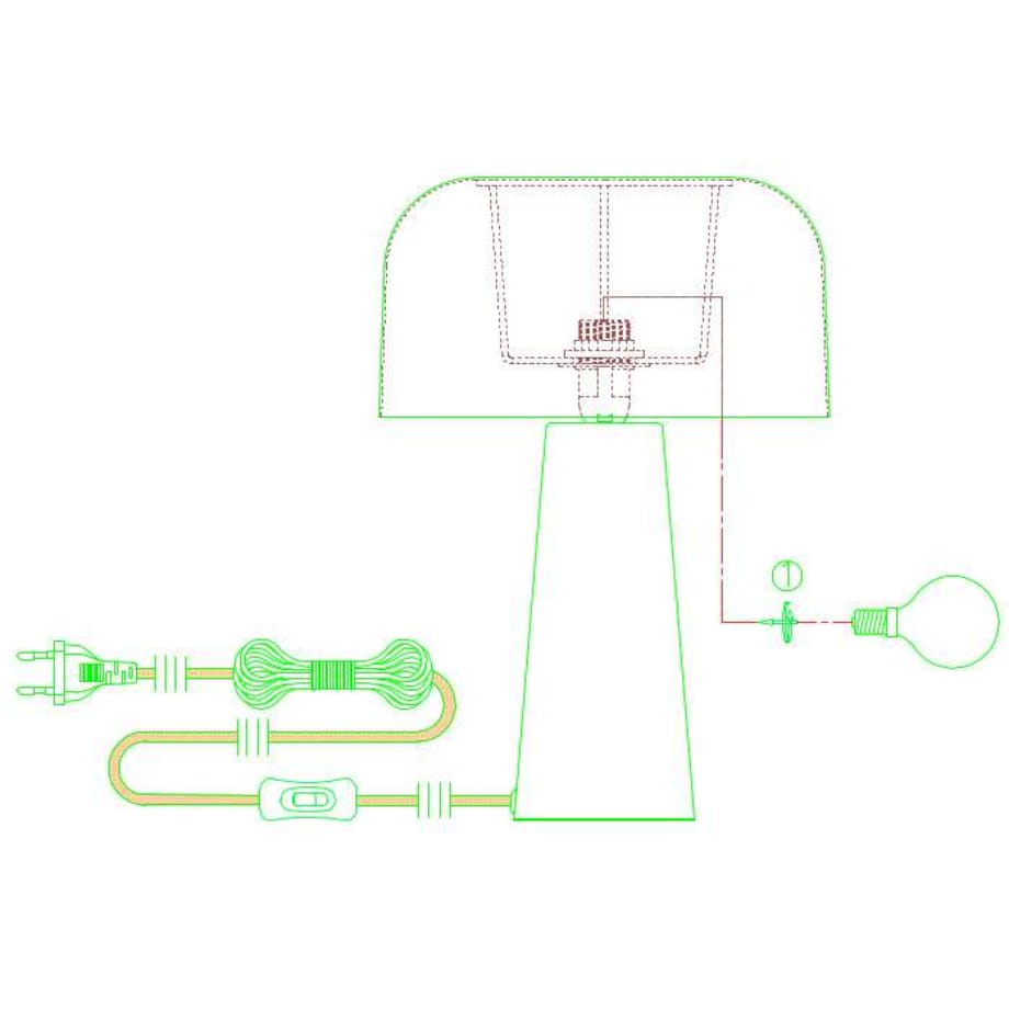 Stojąca LAMPA nocna BLANCA 107935 Markslojd metalowa LAMPKA stołowa grzybek brąz
