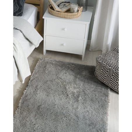 Dywan shaggy 80 x 150 cm szary EVREN