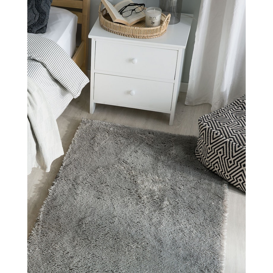 Dywan shaggy 80 x 150 cm szary EVREN