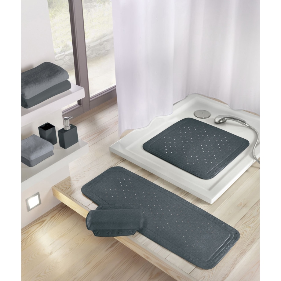 Kleine Wolke Antypoślizgowa mata kąpielowa Arosa, 36x92 cm, antracyt