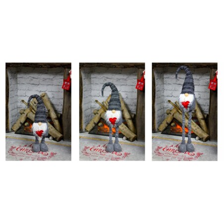 SKRZAT krasnal gnom Mikołaj Świąteczny XXL 96cm TELESKOPOWY