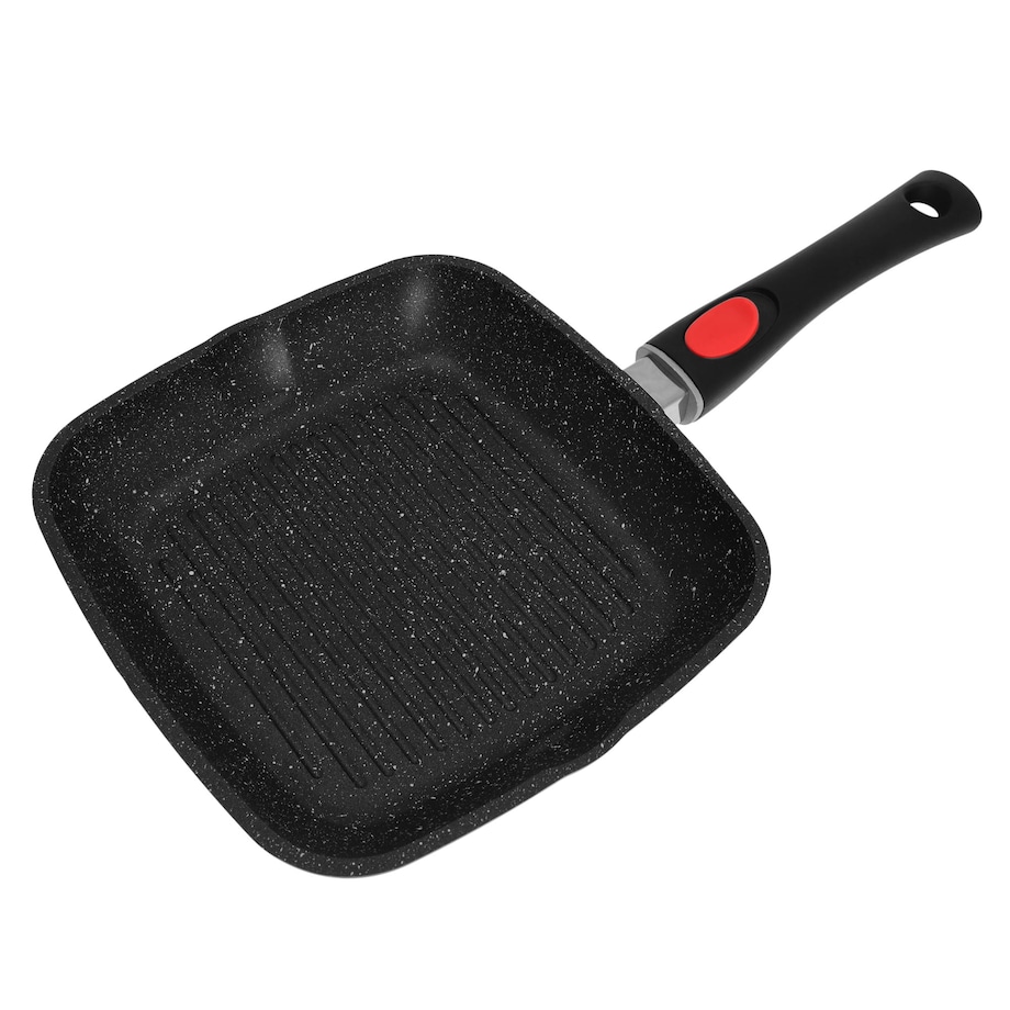 Patelnia grillowa z powłoką granitową 24cm z odpinanym uchwytem KINGHOFF