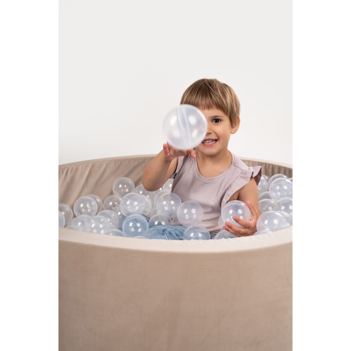 TRANSPARENTNE piłki do suchego basenu - 400 stuk