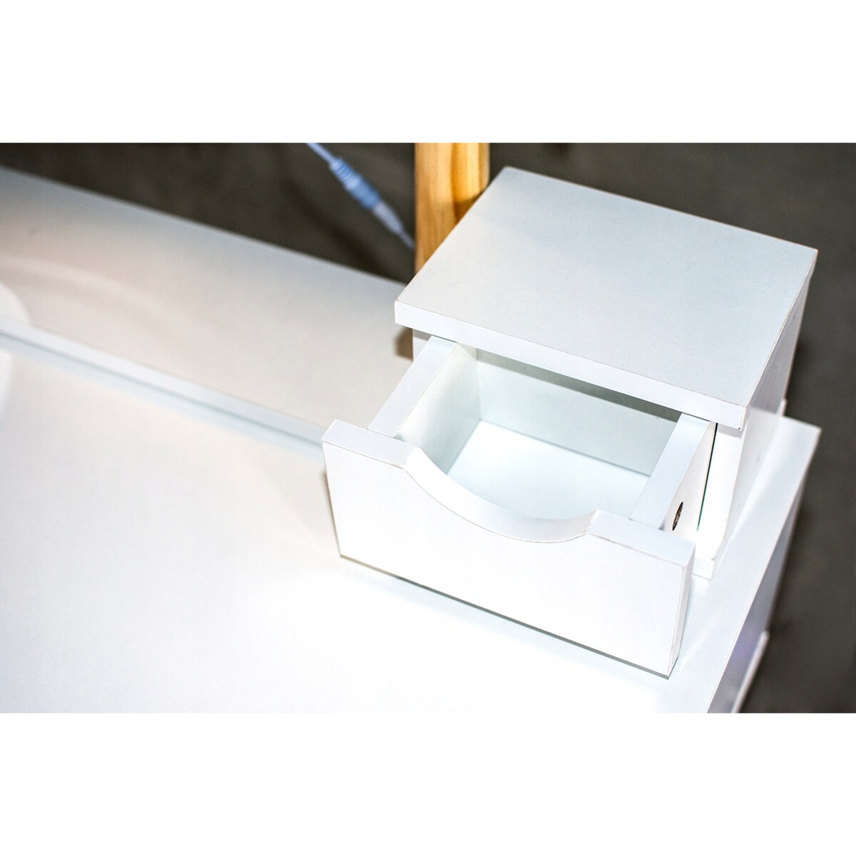 TOALETKA z lustrem LED kosmetyczna skandynawska