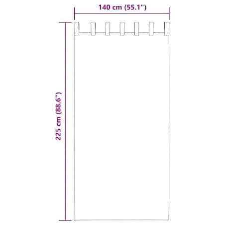 vidaXL Zasłony woalowe z pętelkami 2 szt. Fioletowe 140x225 cm