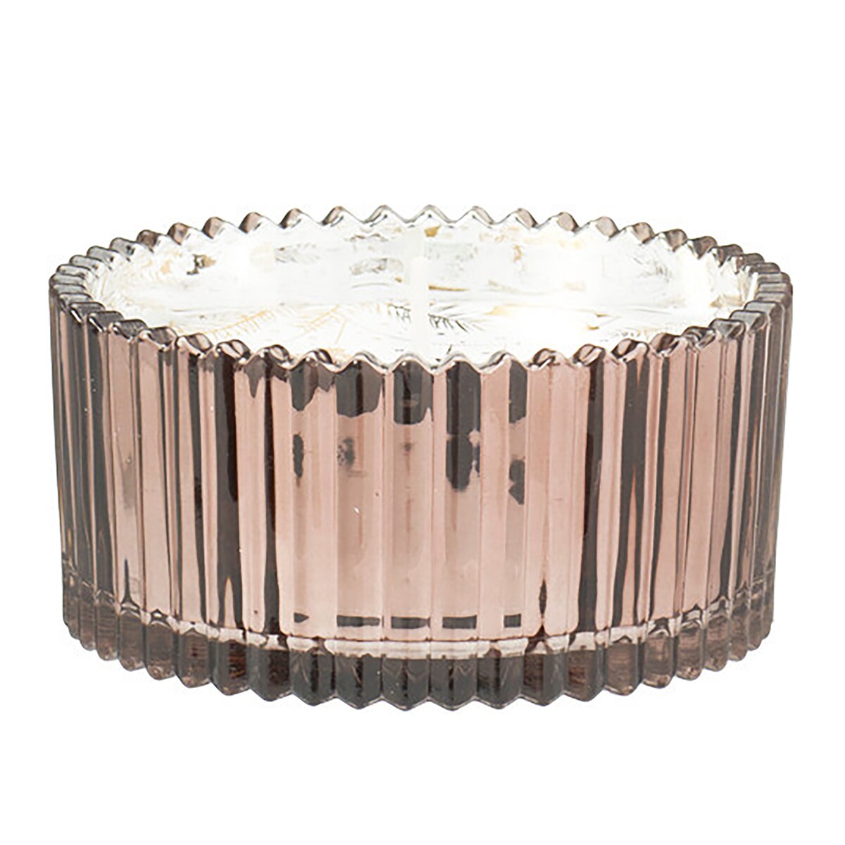 Świeca Dekoracyjna Szklana Świąteczna Ozdobna 10X5 CM Kolor Mocca