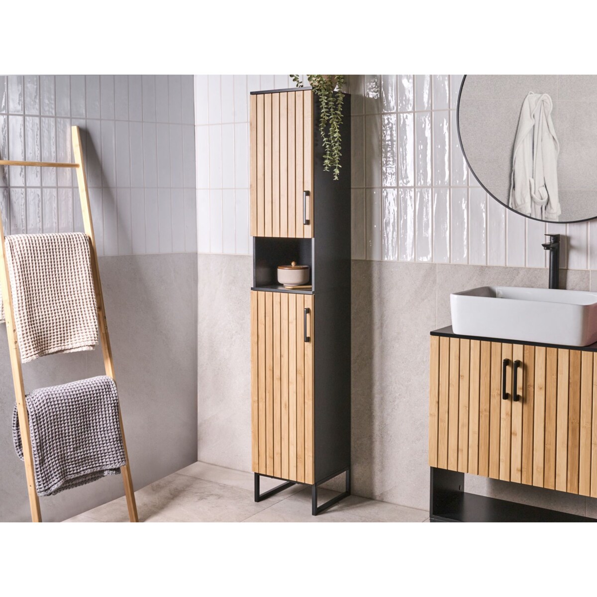 Szafka łazienkowa MISCANTI Drewno bambusowe 30 cm Jasnobrązowy