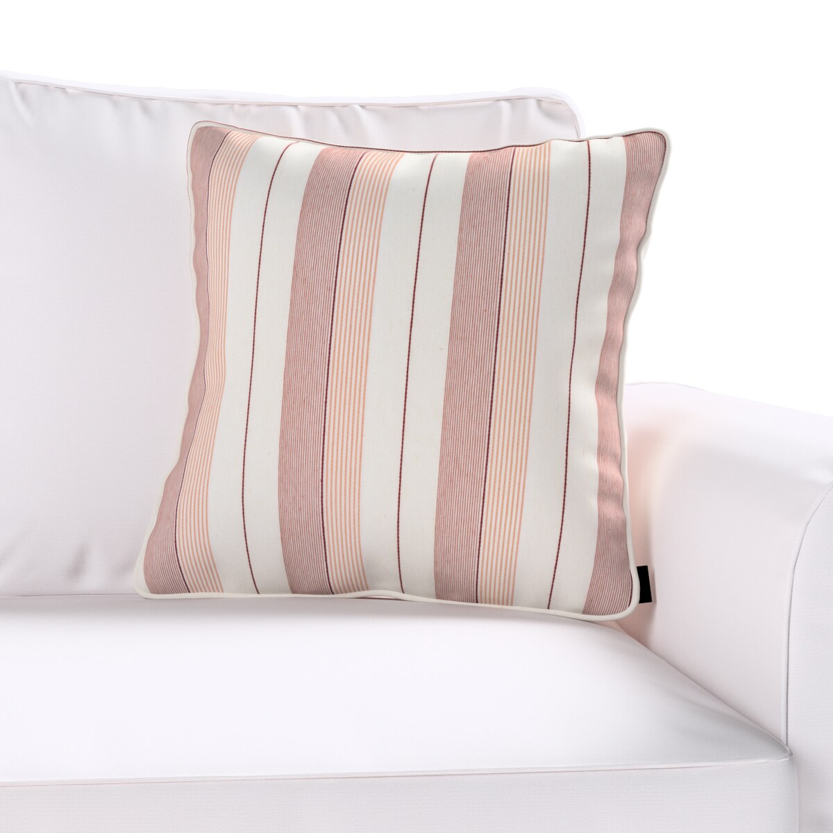 Poszewka Gabi na poduszkę 45x45 czerwone pasy