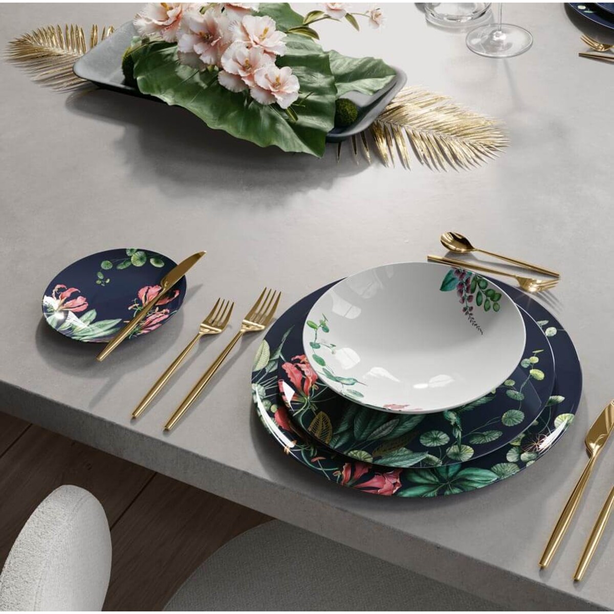 Talerz płaski granatowy Avarua, 27 cm, Villeroy & Boch