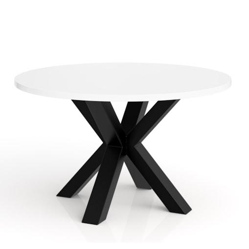 Stolik kawowy NEO okrągły 58 cm, metalowa podstawa- biały